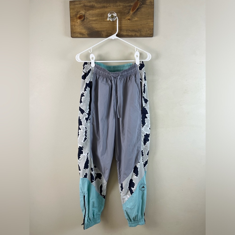 Adidas by Stella McCartney Women S Gray Colorblock Animal Print Jogger Trackpant
